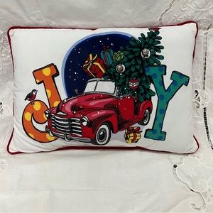 Christmas Joy Truck design pillow